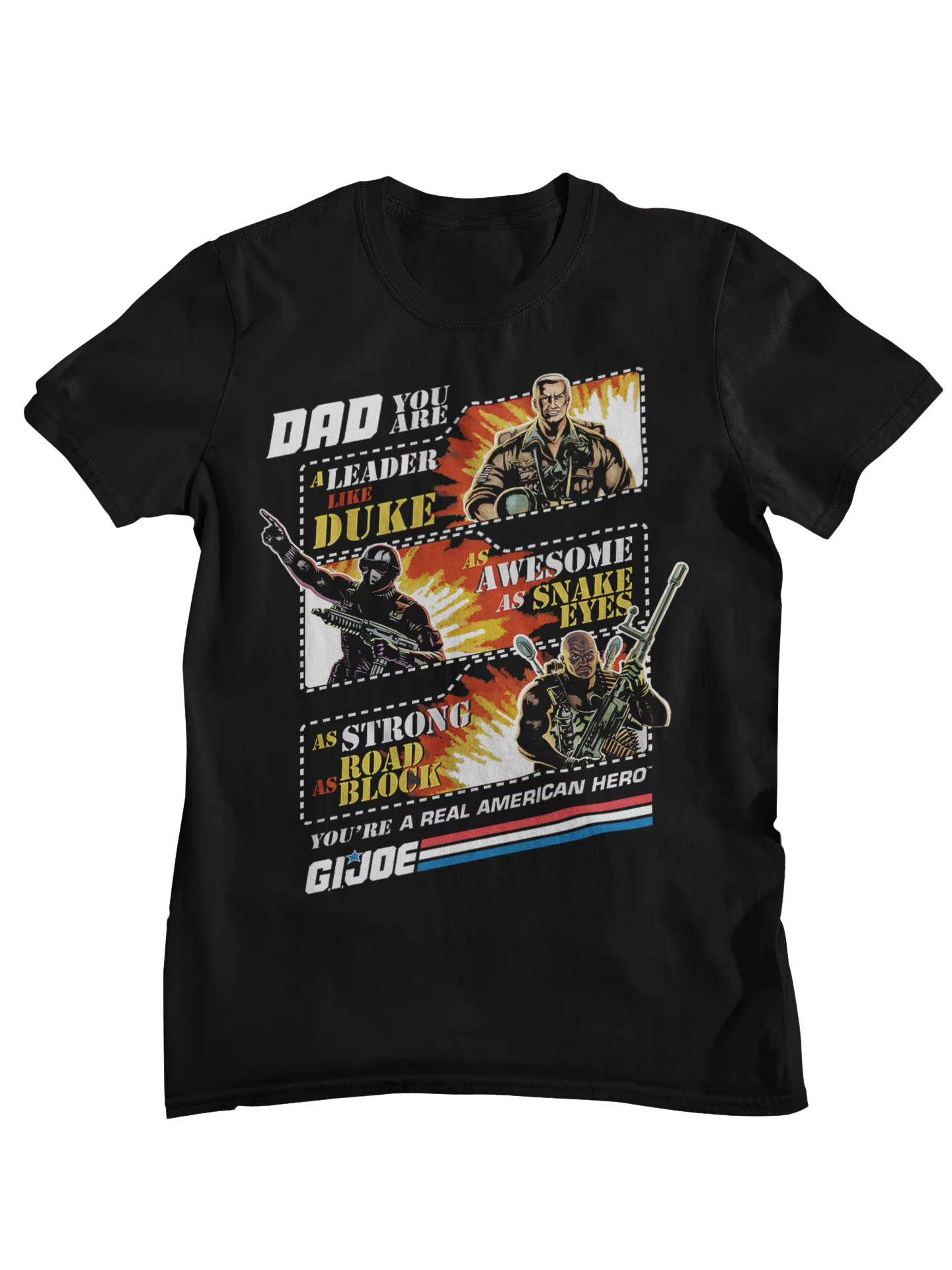 T-shirt imprimé avec personnage de dessin animé rétro G. I. Joe A Real American Hero