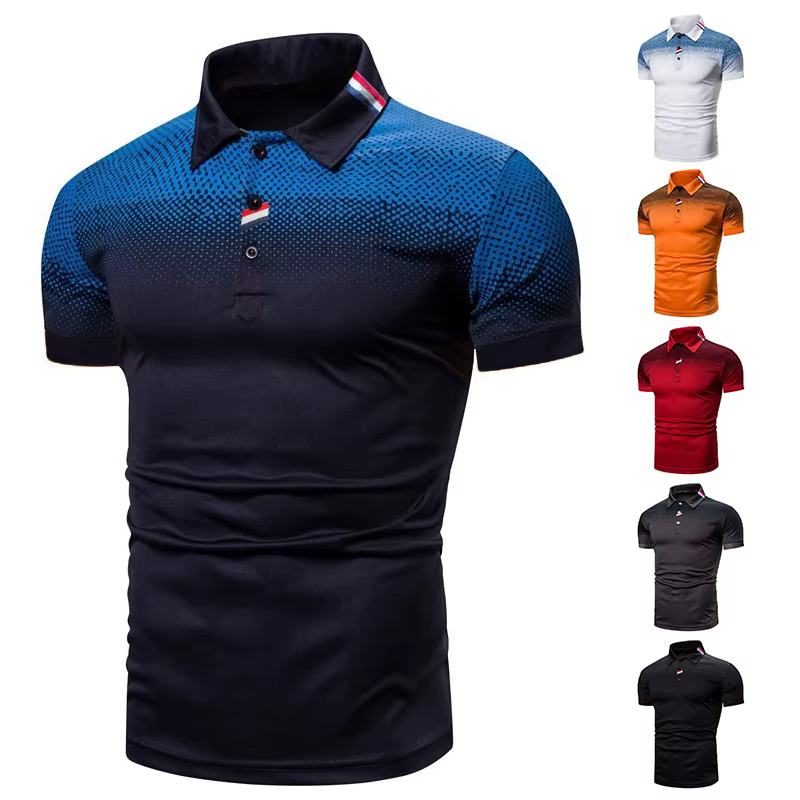 Été hommes Polo chemise mince décontracté chemises d'affaires à manches courtes luxe