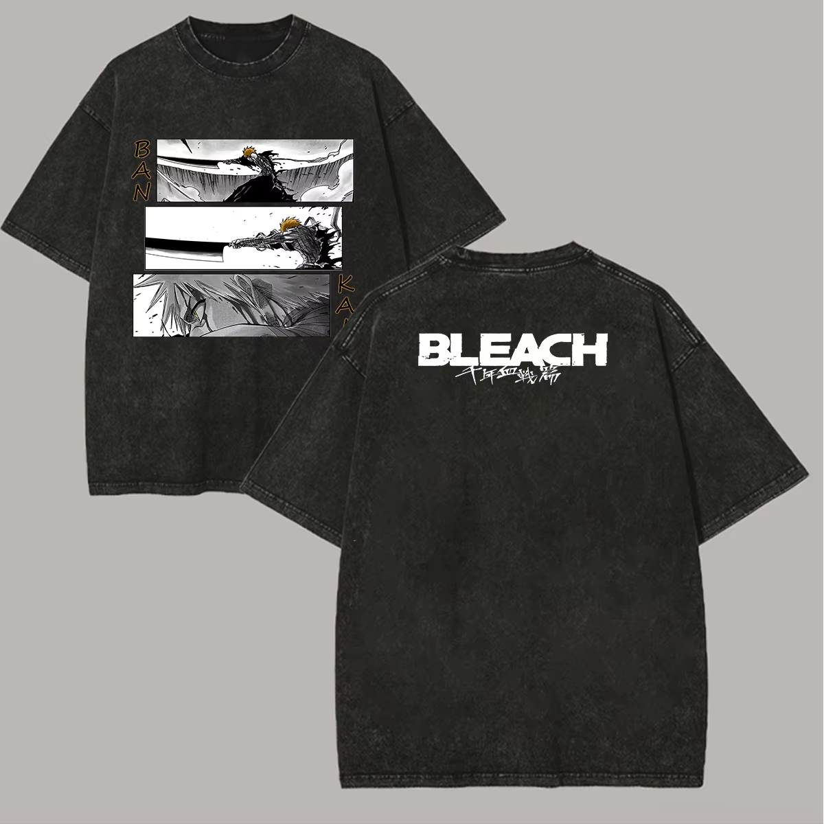 T-shirt délavé effet blanchi