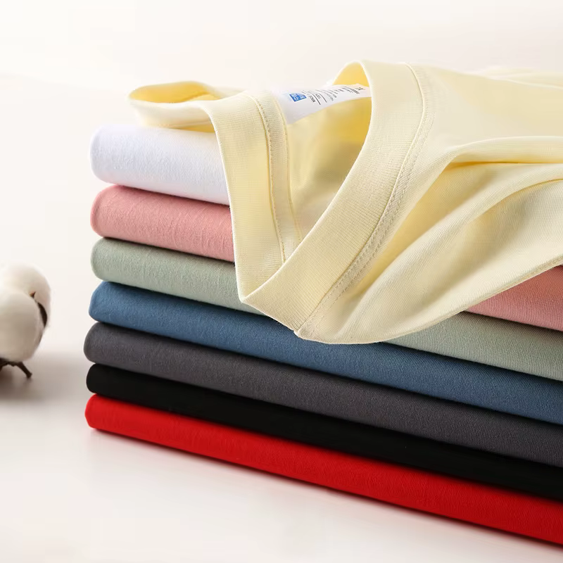 Ustom – t-shirt brodé de couleur rose
