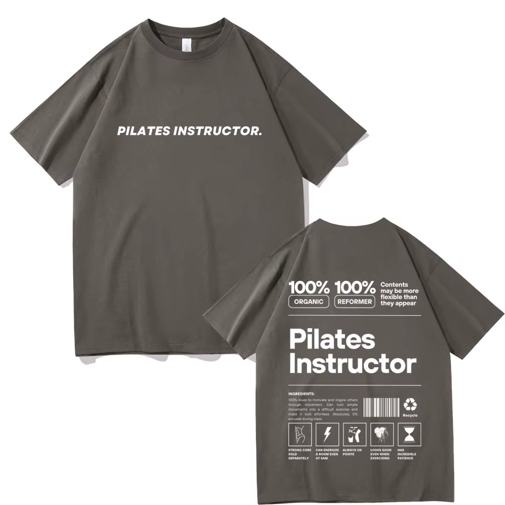 T-shirt de couverture de pompe d'instructeur de Pilates pour hommes et femmes