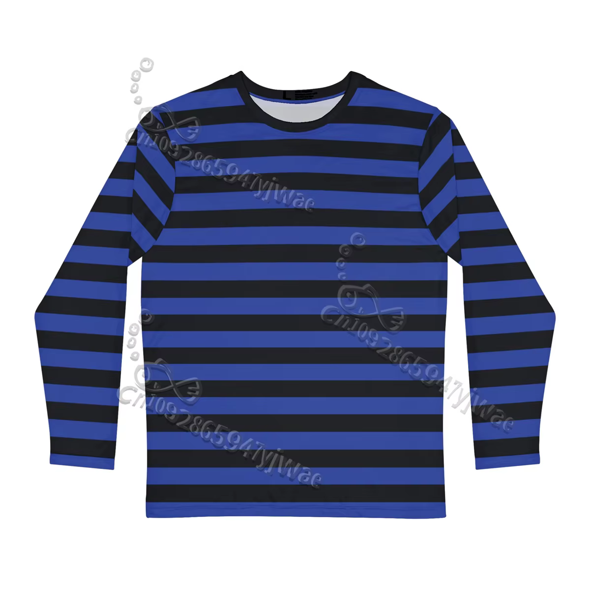T-shirt à manches longues rayé style gothique français, col rond, décontracté, streetwear, polyvalent, pour le quotidien, printemps, enfant et adulte