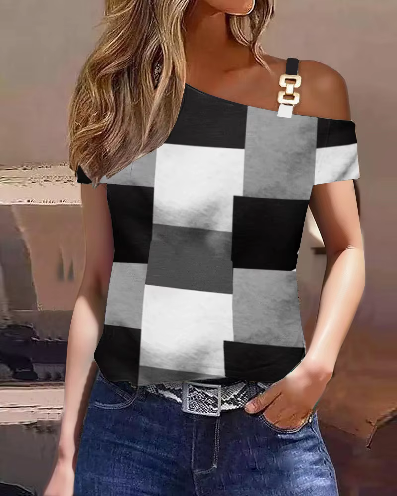 Femmes élégantes à manches courtes volants col en V Blouse décontracté bureau dame chemise ample Vintage Harajuku bohème hauts Streetwear tunique