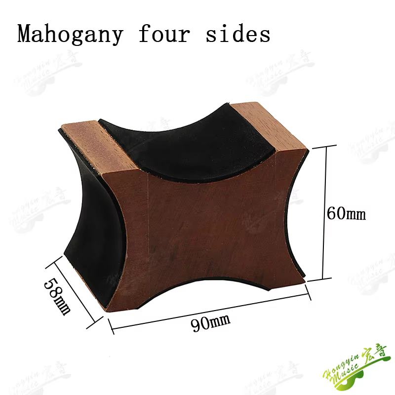 Support de manche de guitare basse en bois semi-circulaire, support de manche de guitare avec revêtement en liège 245x80x95mm