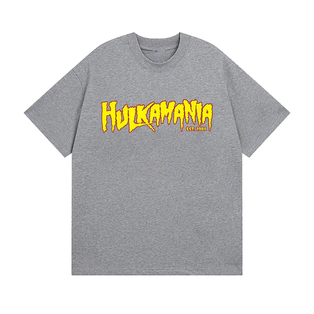 Hulk Hogan RIP Hulkamania t-shirts graphiques légende de lutte hauts T-shirt à manches courtes hommes rétro col rond
