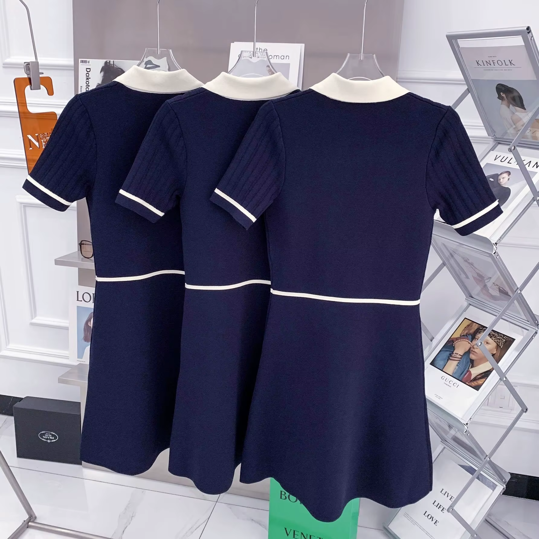 Robe polo à manches courtes pour femmes