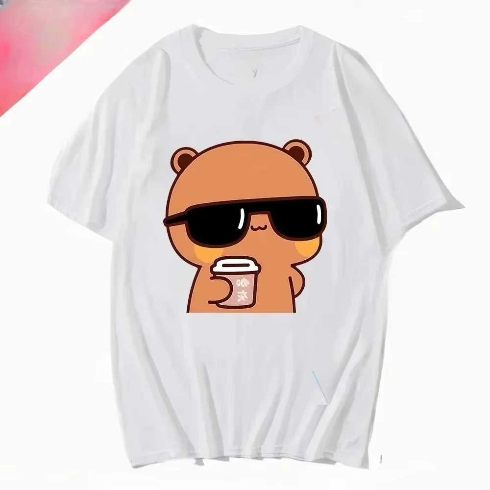 T-shirt pour couple avec motif de dessin animé mignon
