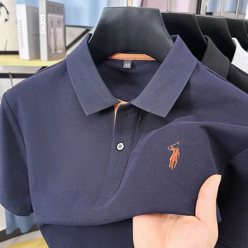 Marque de luxe 100% coton à manches courtes polo hommes haut de gamme poney broderie été confort affaires décontracté nouveau Paul T-shirt