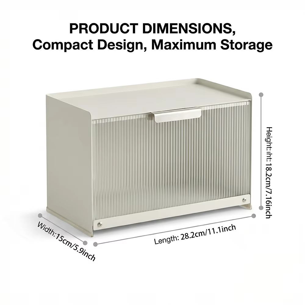 Boîte de rangement pour comptoir de salle de bain, boîte de rangement pour articles de toilette à couvercle rabattable, boîte de rangement pour clés d'entrée, boîte de rangement pour soins de la peau 