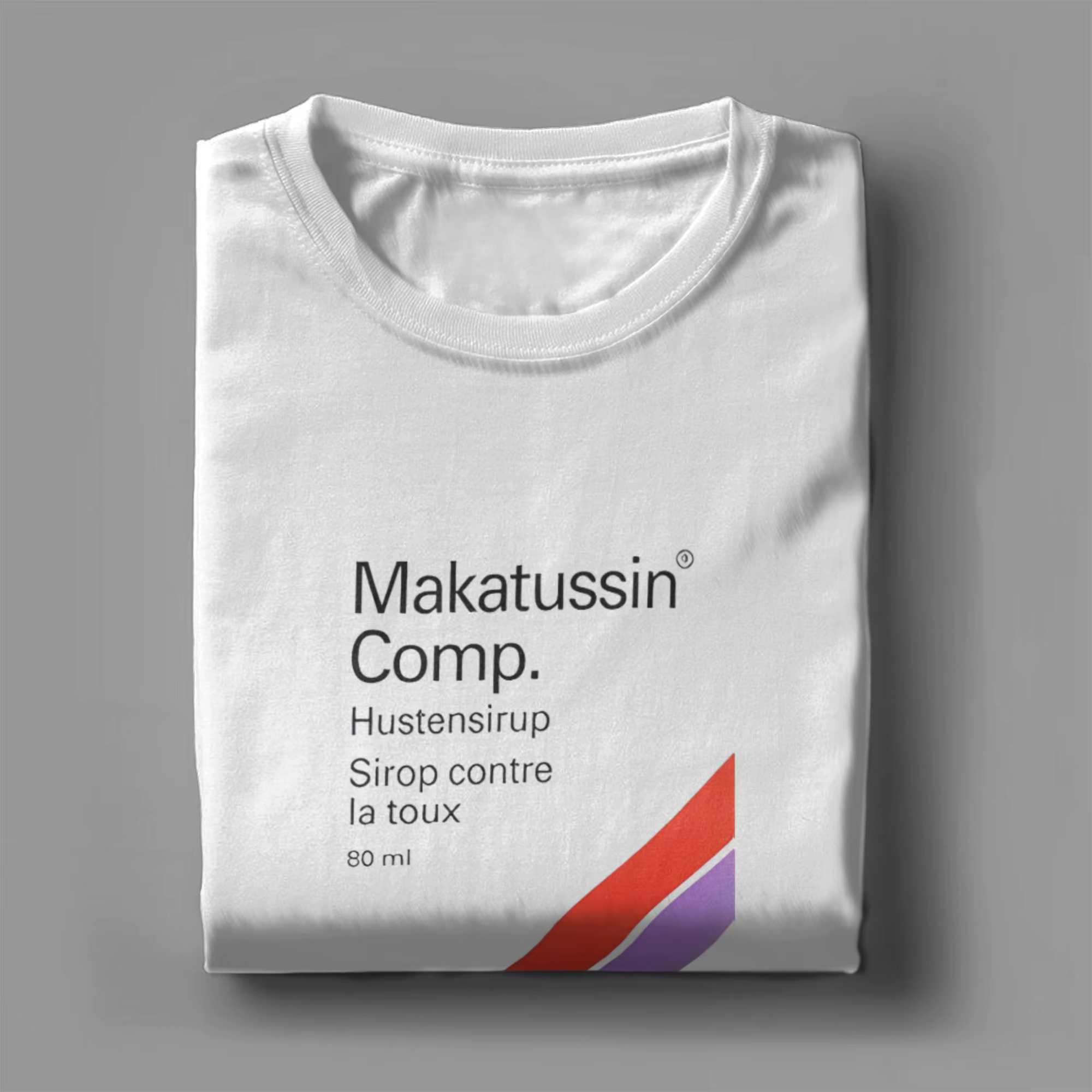 Hommes T-Shirts Makatussin Comp 80ml étiquette Vintage coton t-shirt à manches courtes drôle