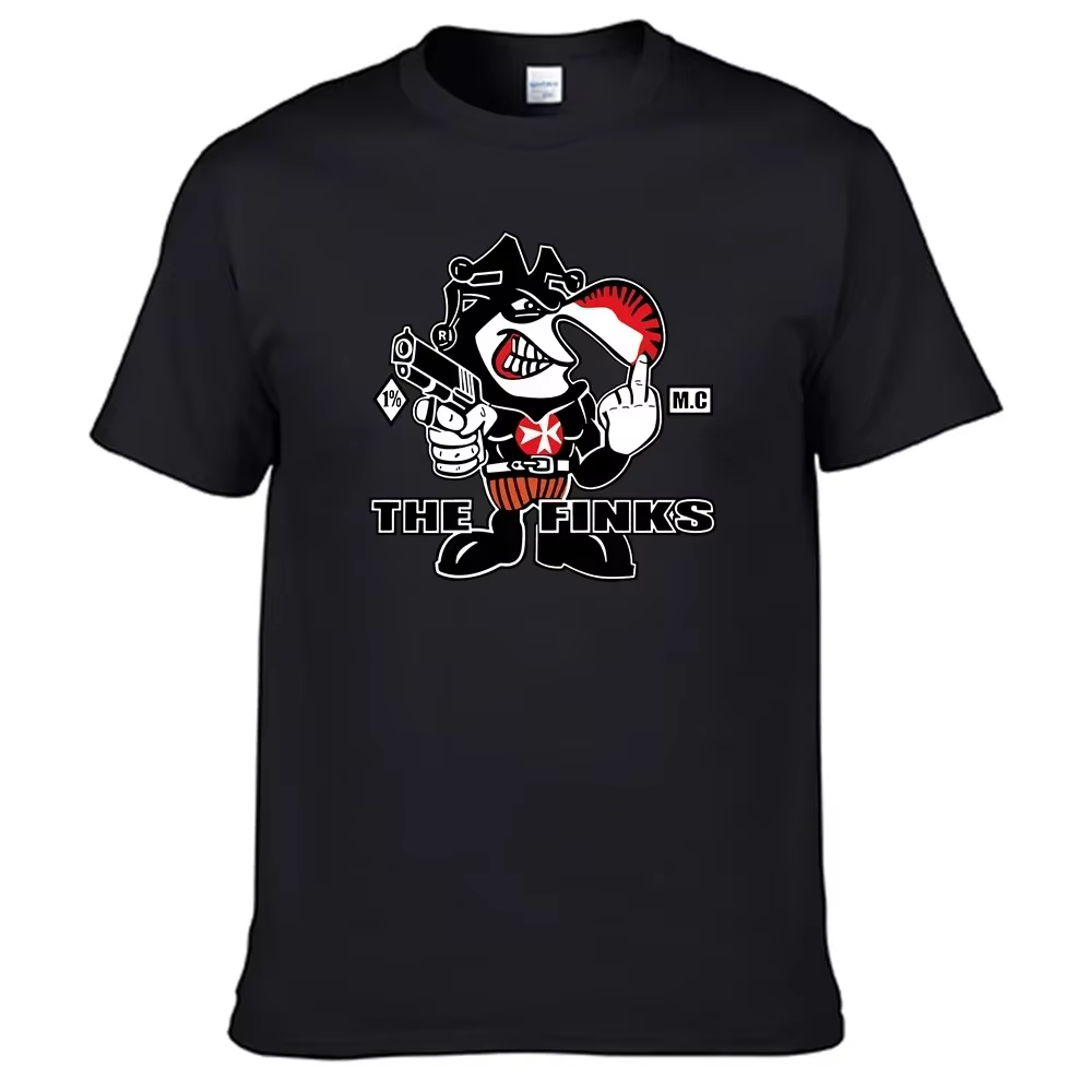 T-shirt Hurcycles Club The Finks Mc pour homme, chemise 100% coton, N01
