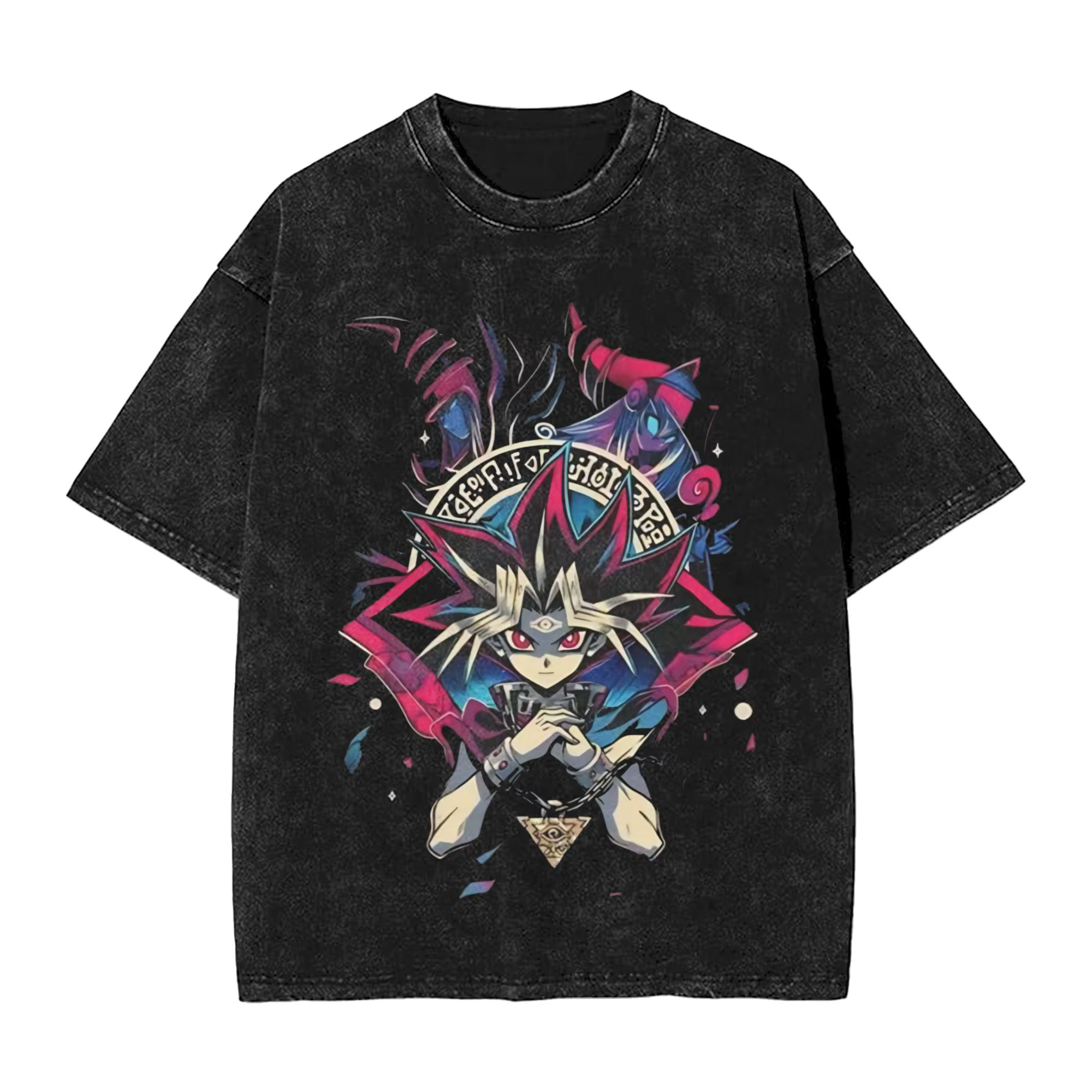 Yu-Gi-Oh! Vintage Lavé et Délavé T-shirt graphique Yugi Muto pour hommes