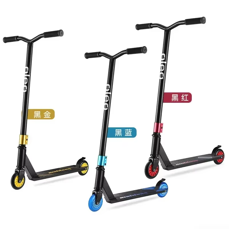 Scooters Scooter 6-12 ans adolescents deux roues brosse de rue fantaisie course vélo pédale entrée-niveau cascadeur Scooter