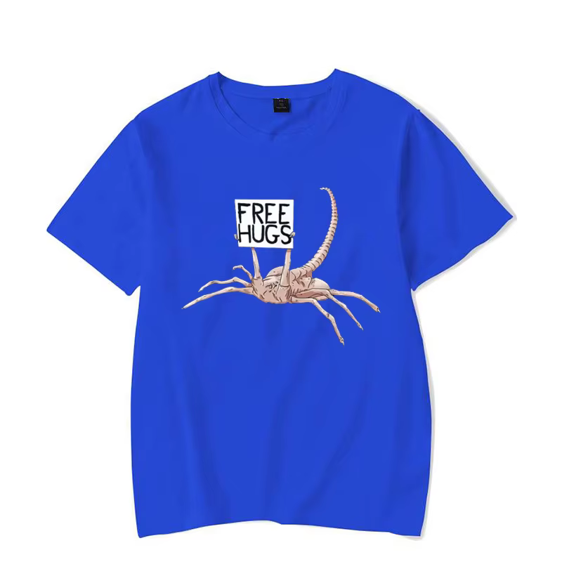 Câlins gratuits drôle Facehugger Aliens T-Shirt Harajuku