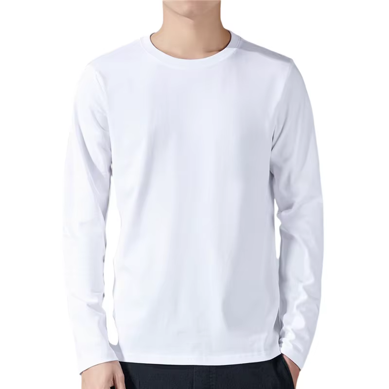 T-shirt en coton à manches longues pour hommes