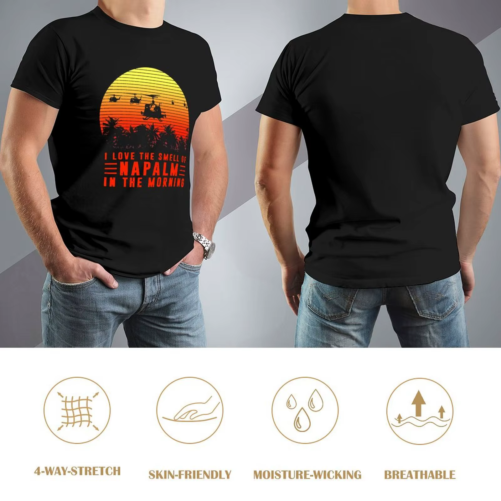 J'aime l'odeur de Napalm au matin T-Shirt-Vintage T-Shirt Anime