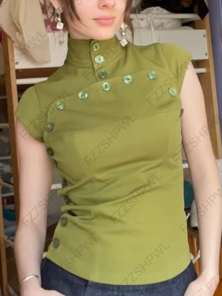 Y2K – chemisier esthétique Vintage pour femmes