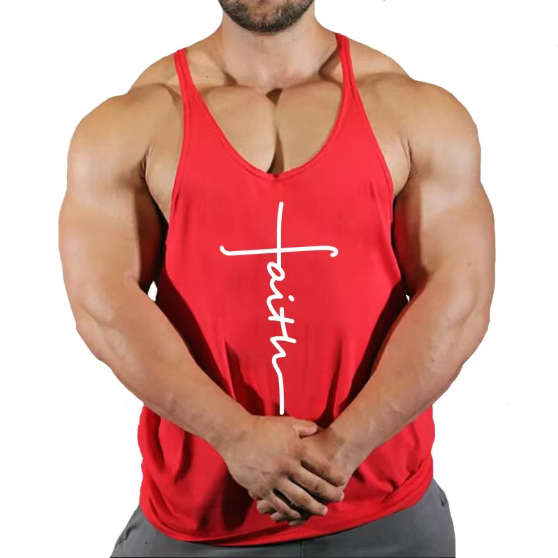 Haut de sport hommes T-shirts Fitness homme vêtements Muscular musculation chemise Singlet Stringer