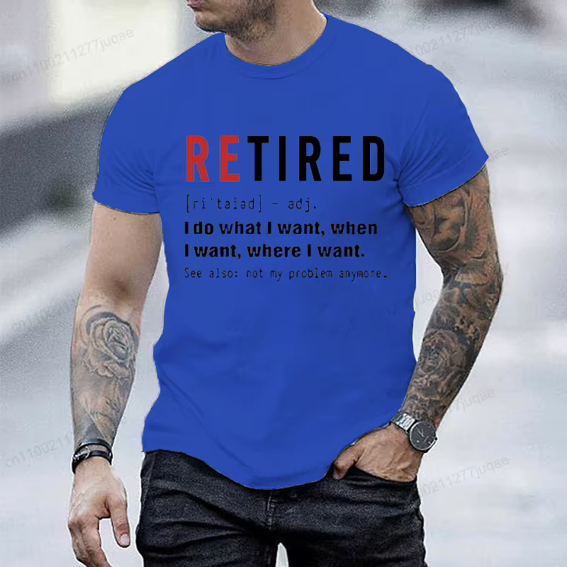T-Shirt de défi retraité pour hommes et femmes