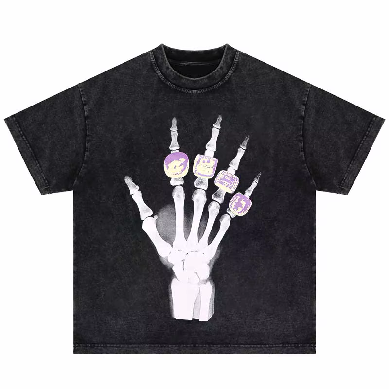 T-Shirt Punk Gothique Hip Hop pour Homme