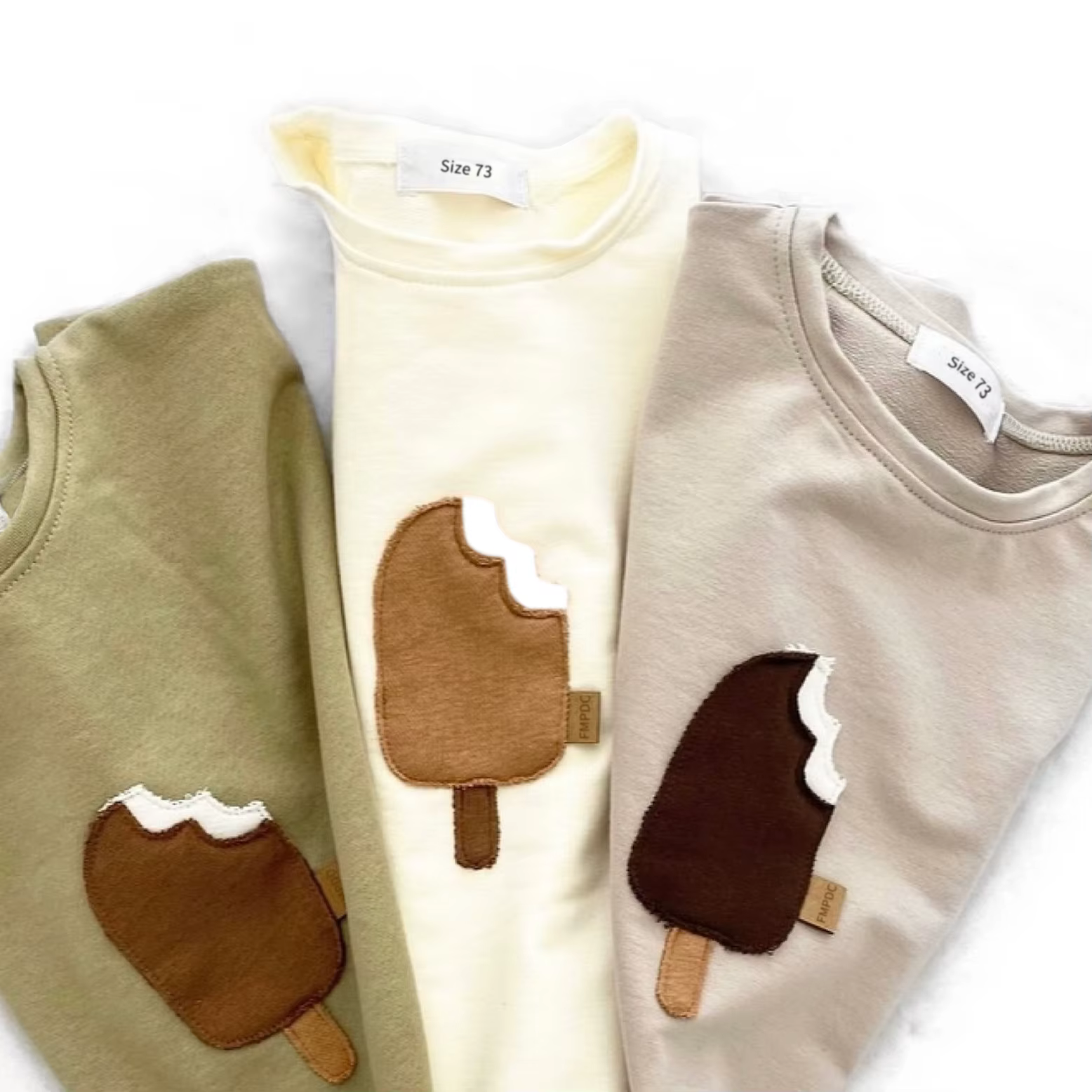T-shirt imprimé crème glacée colorée pour enfants