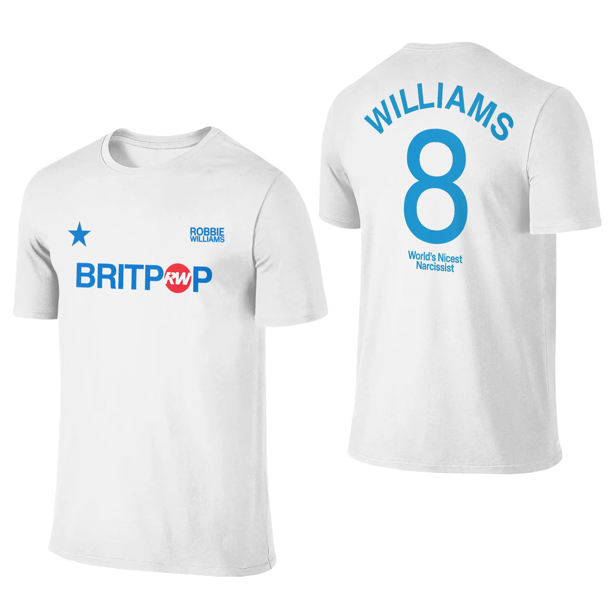 Drôle Robbie Williams Britpop Tour 2025 T-Shirts pour hommes col rond 100% coton t-shirt à manches courtes
