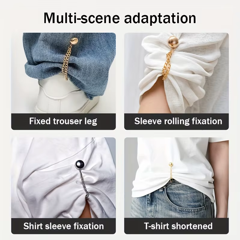 6 Conseils pour raccourcir les t-shirts : boutons magnétiques de réglage de vêtements
