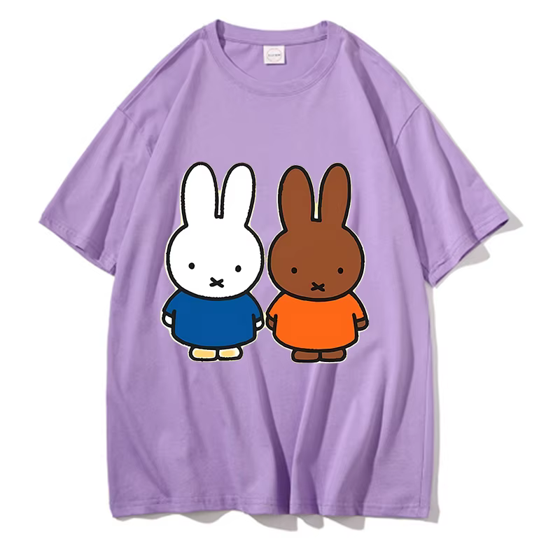 T-shirt Miffy Kawaii avec imprimé de dessin animé