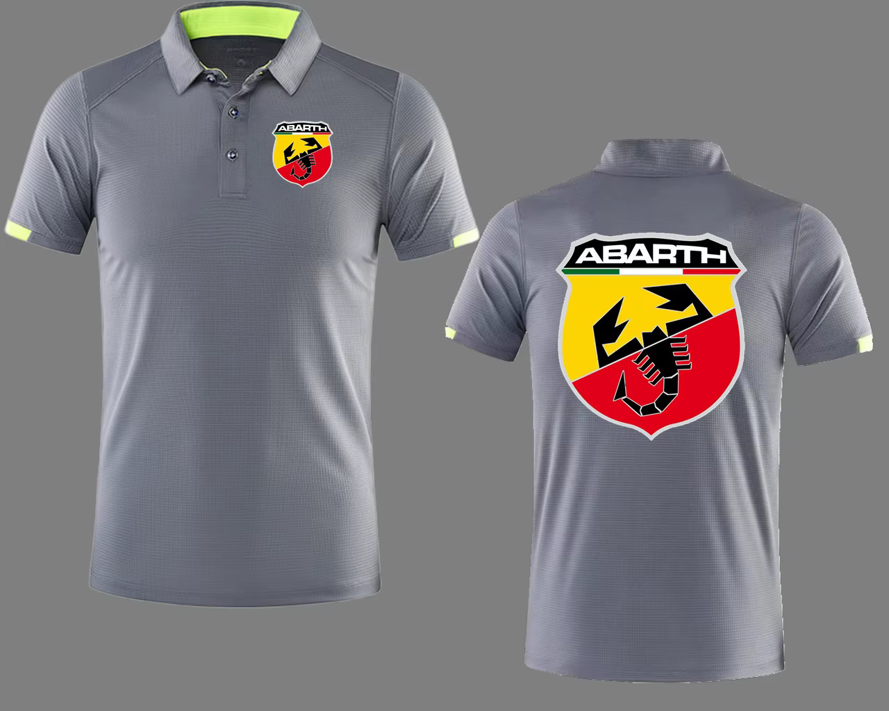 Polo Abarth Scorpion à séchage rapide pour homme, maillot de golf, respirant, pour le sport et les groupes d'entreprise 00BB