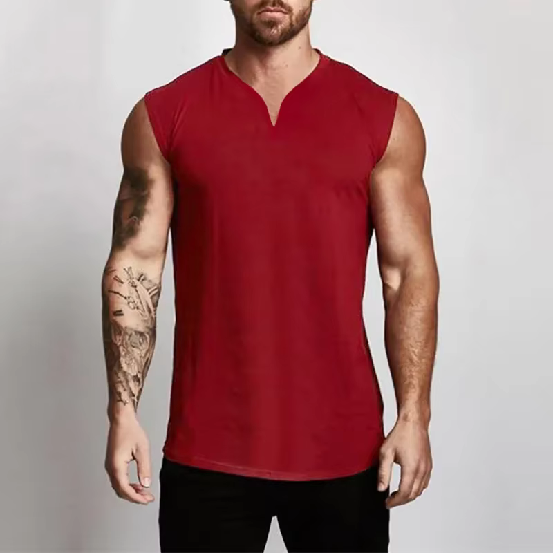 Débardeur de Fitness en coton uni pour hommes