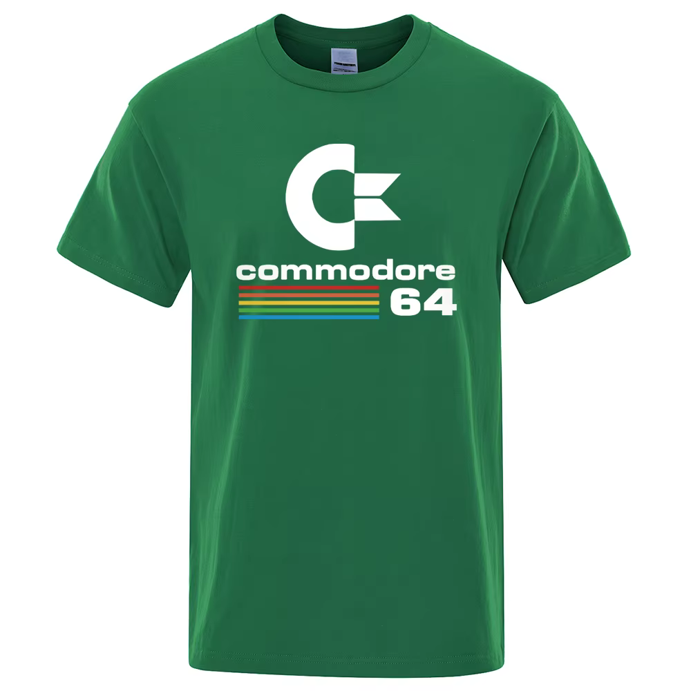 T-shirts Homme Été 2026 – T-shirt Imprimé Commodore 64 C64 SID Amiga Rétro – Design Cool Streetwear – Haut à Manches Courtes en Coton