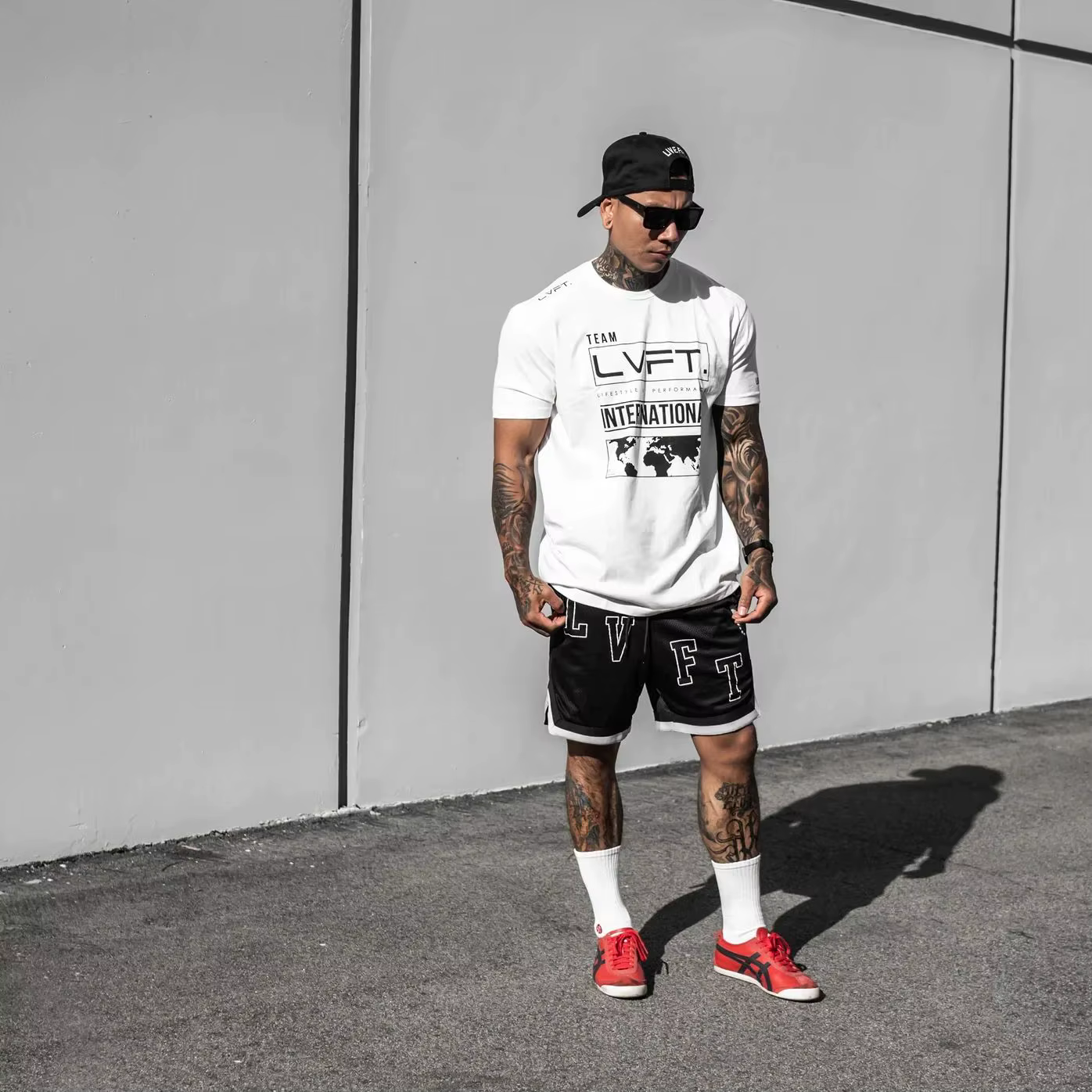 T-shirts de sport en coton à manches courtes pour hommes