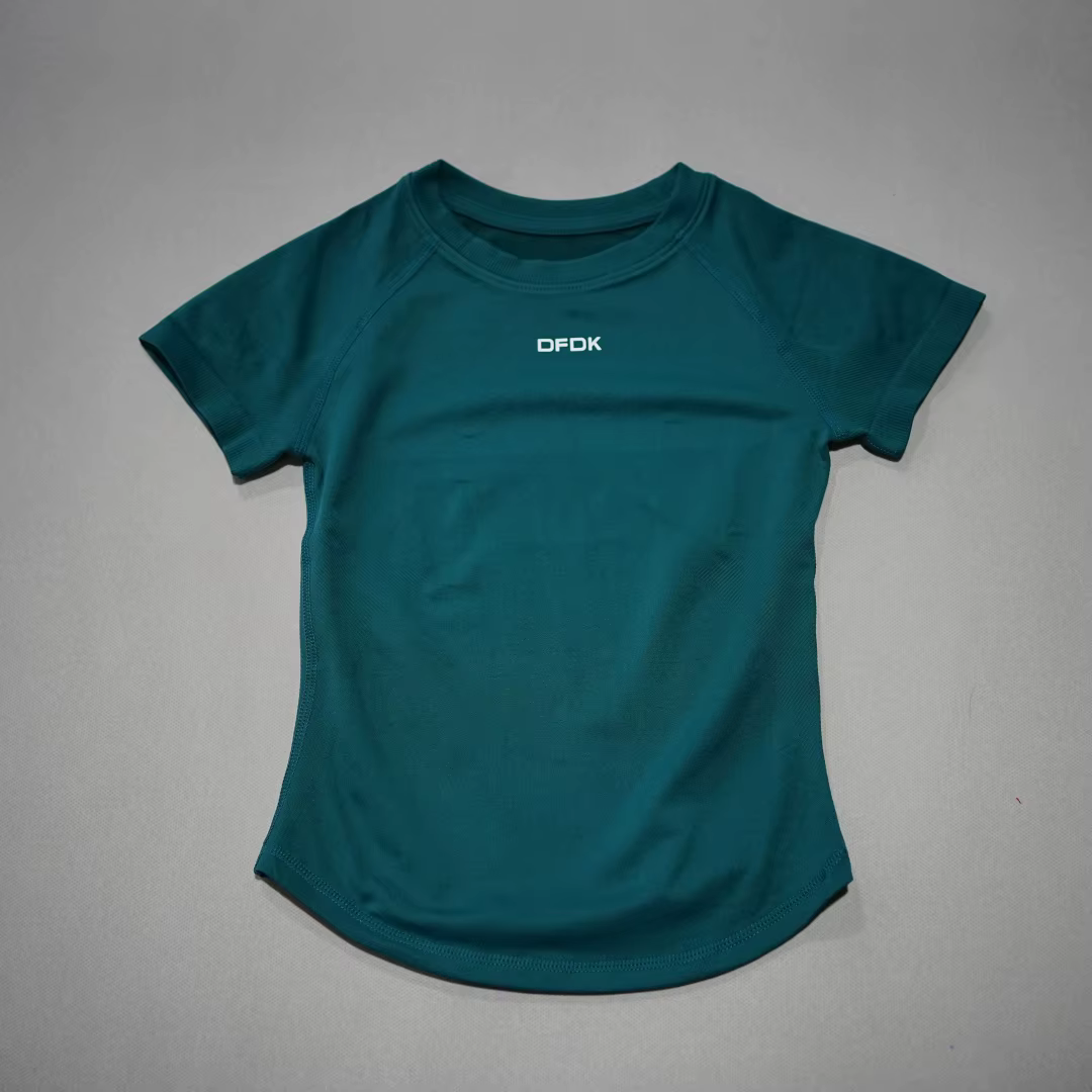 DFDK T-shirt élastique à manches courtes pour femme