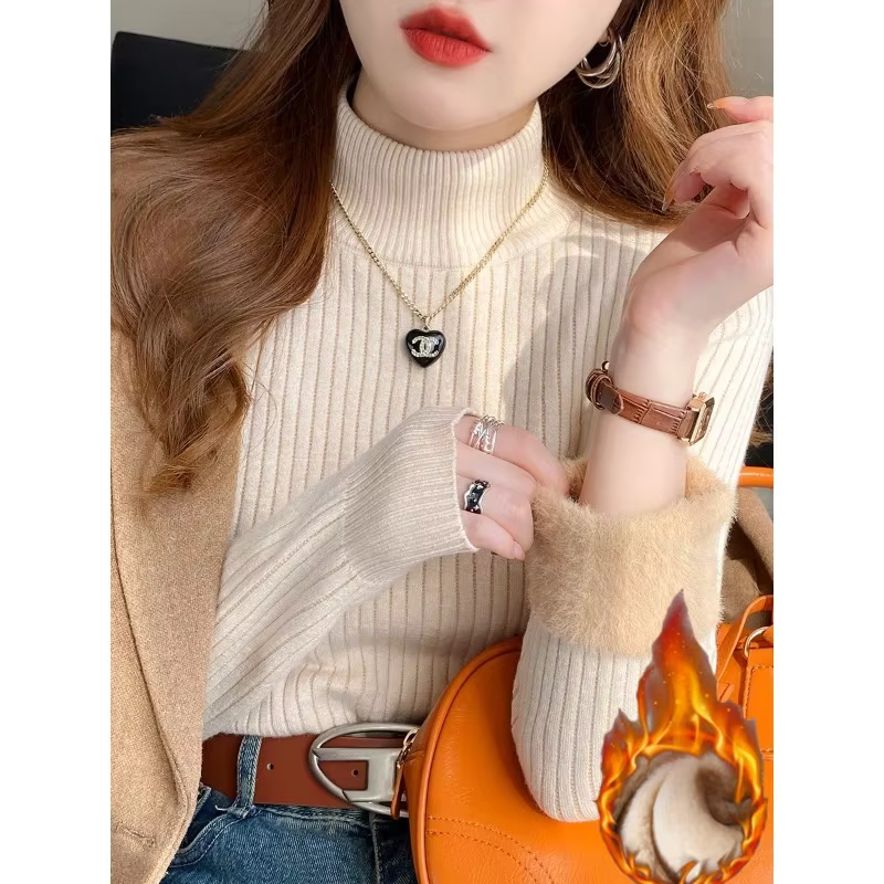 Pull à col roulé pour femme