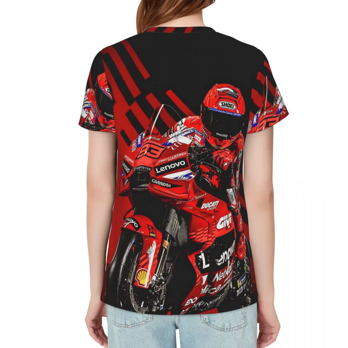 T-shirt de course de moto Marqueze pour femme