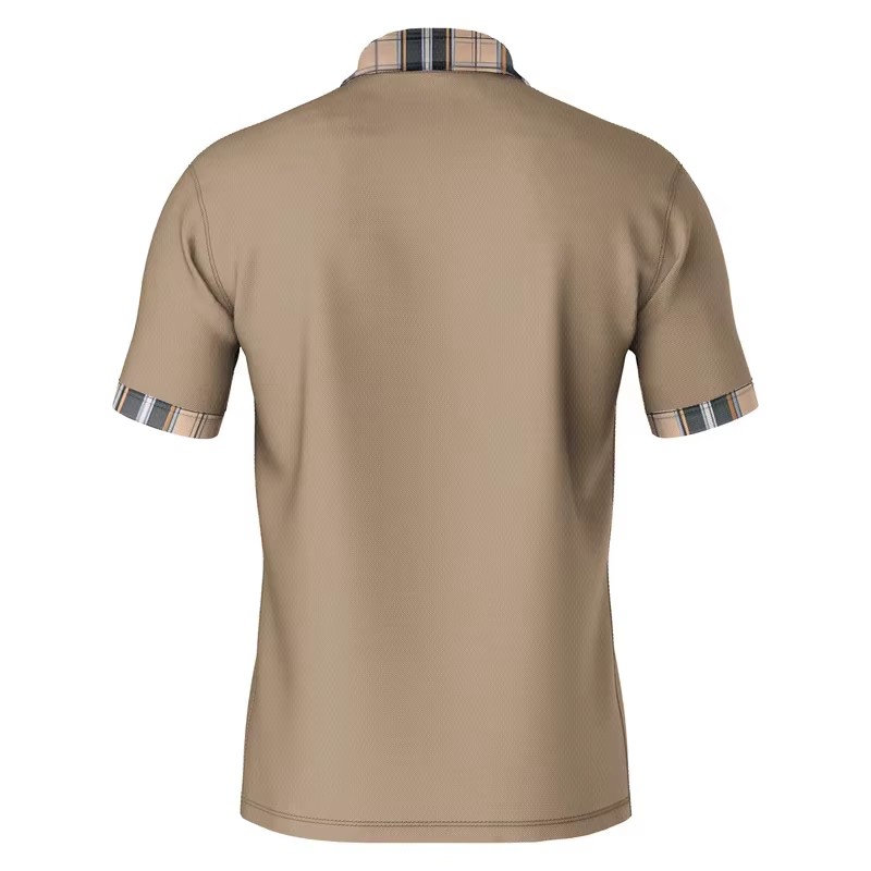 Polo pour hommes de couleur unie, tendances streetwear imprimées à manches courtes, hauts décontractés grandes tailles