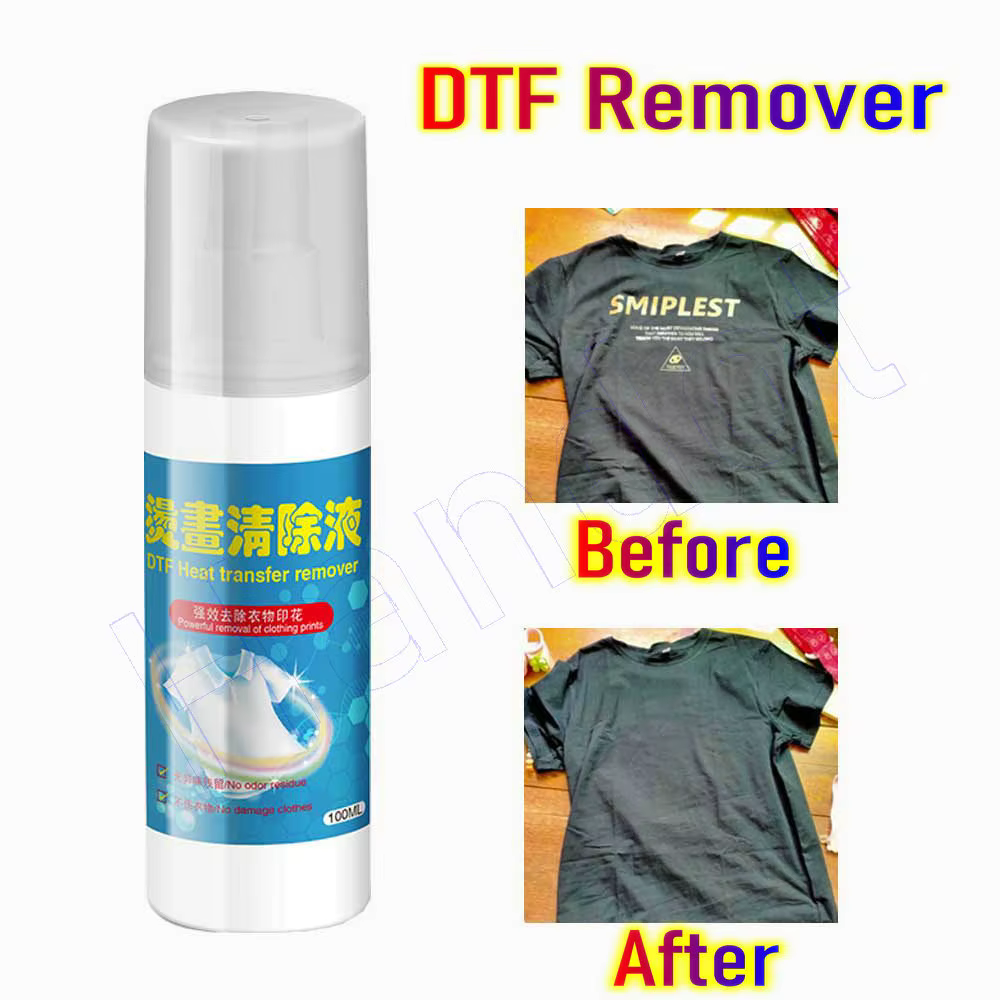 Dtf transfert supprimer Dtf dissolvant Textile vinyle liquide vêtements pour vêtements Dtf transfert imprime encre tissu t-shirt colle Kit