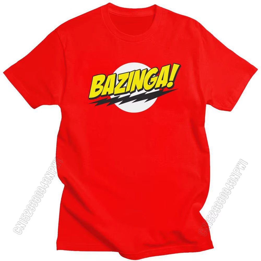 La théorie du Big Bang Bazinga T-Shirt hommes 100% coton beau Sheldon Cooper