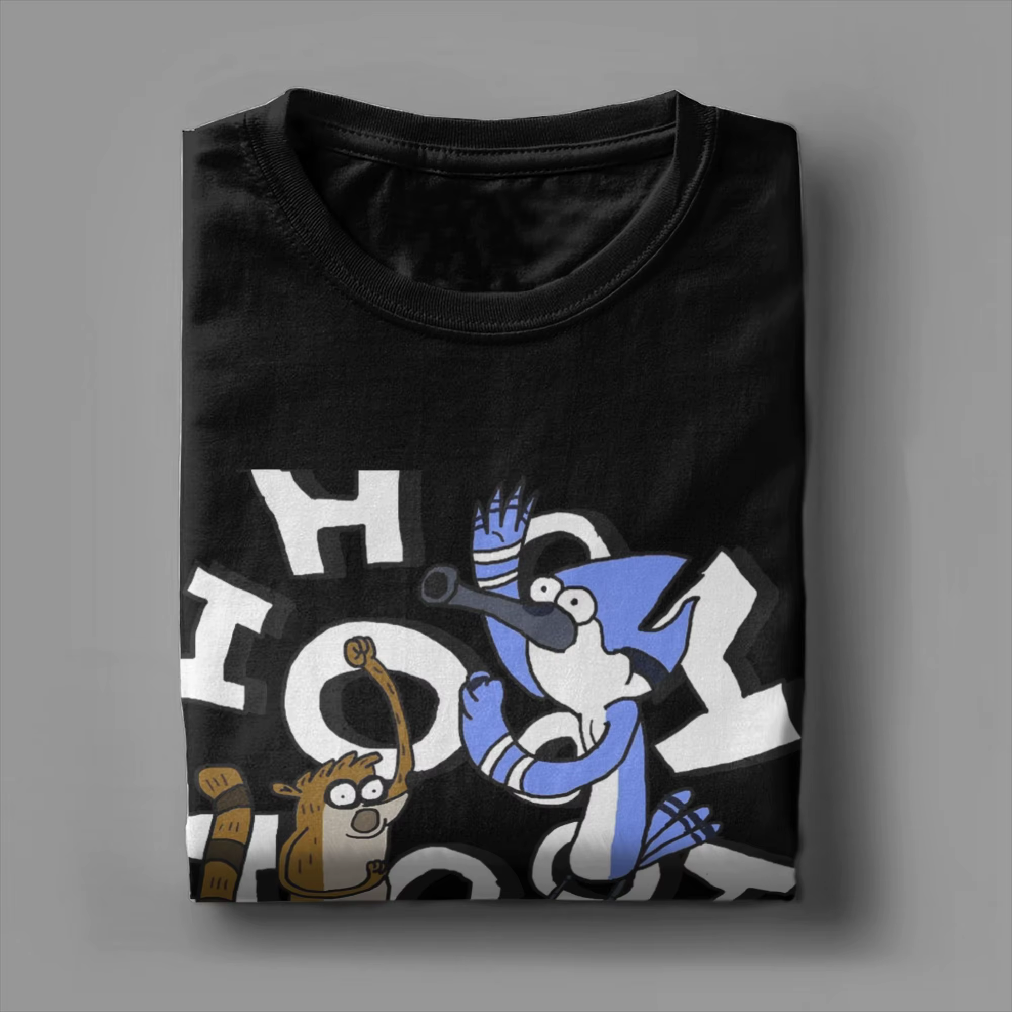 Mode Ooooohh!!! Mordecai & Rigby Regars Show t-shirt pour hommes femmes 100% coton