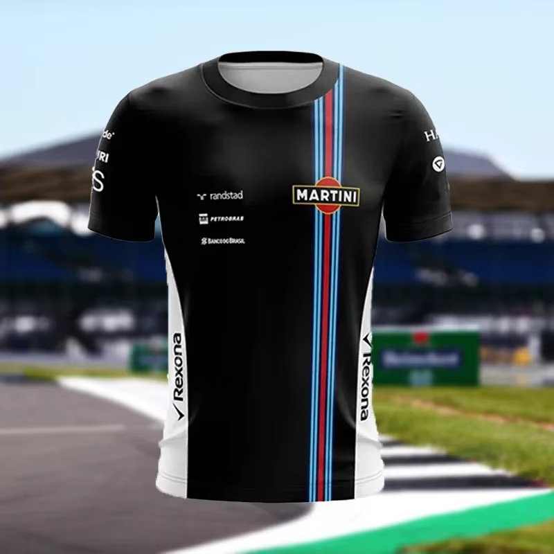 T-shirt décontracté respirant à manches courtes pour pilotes de course et passionnés de sports extrêmes
