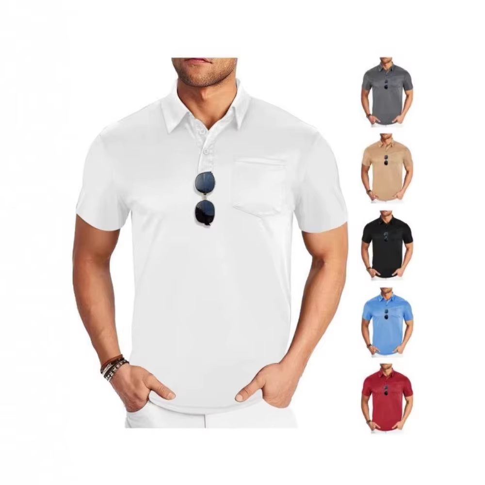 Nouveau Polo décontracté d'été à manches courtes et col à revers