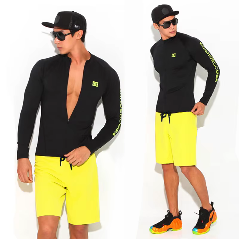 Rashguard hommes à manches longues maillot de bain hommes natation éruption garde séchage rapide Surf conduite t-shirt pour vêtements de natation Lycra
