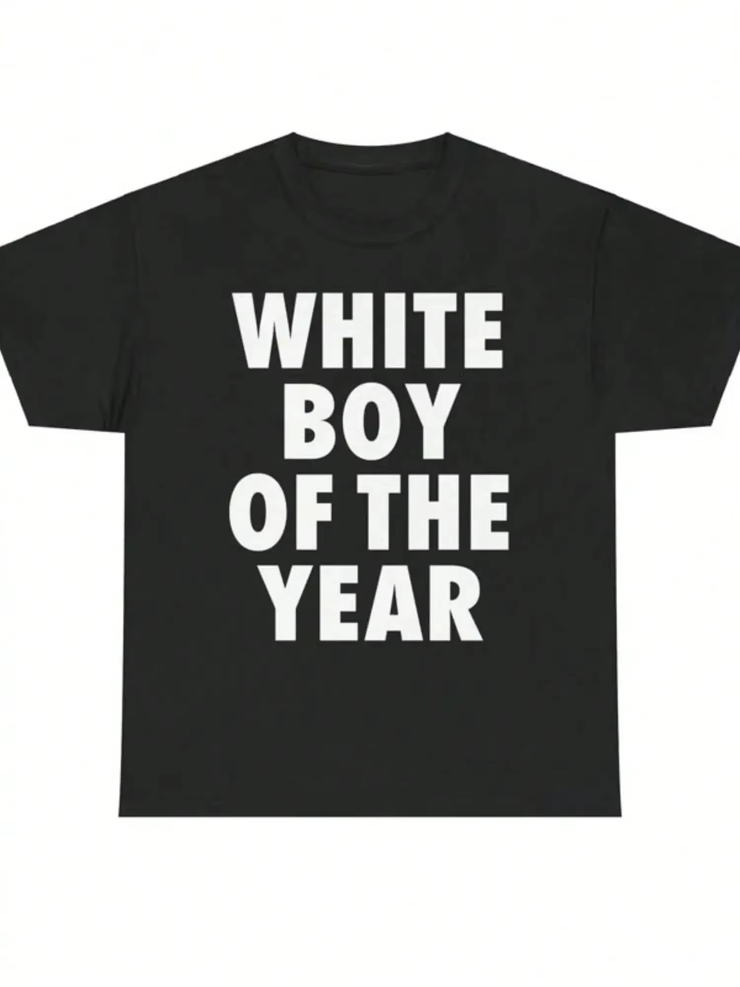 Blanc garçon de l'année t-shirts coton imprimé à manches courtes T-shirt rétro décontracté Streetwear Vintage