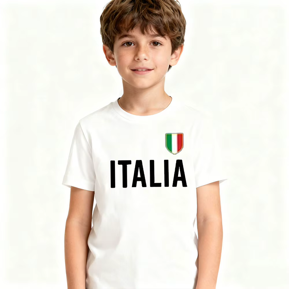 ITALIA Simple enfants T-Shirt italie mémorial vêtements garçons et filles décontracté vie quotidienne coton chemise