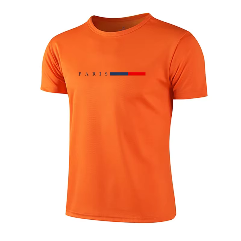 T-shirts pour hommes à imprimé décontracté, col rond, manches courtes, pour le sport quotidien, le jogging, vêtements pour homme, t-shirts en maille à séchage rapide pour le marathon 2026, été