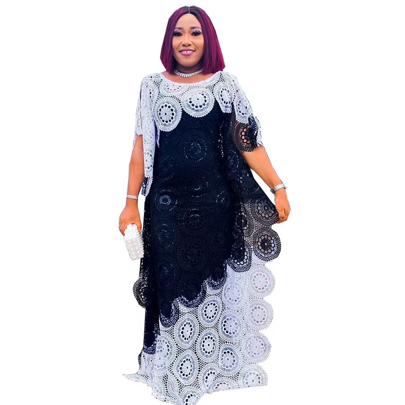 Robe de soirée africaine en dentelle pour femmes