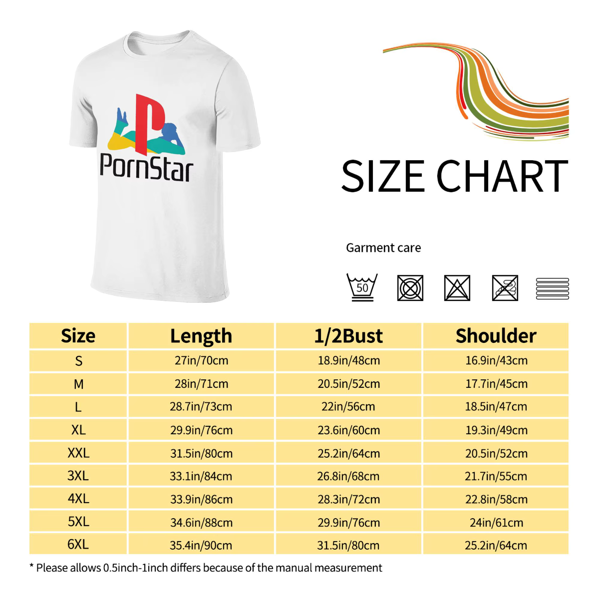 T-shirt blanc Ps Pron Star 100% coton pour hommes