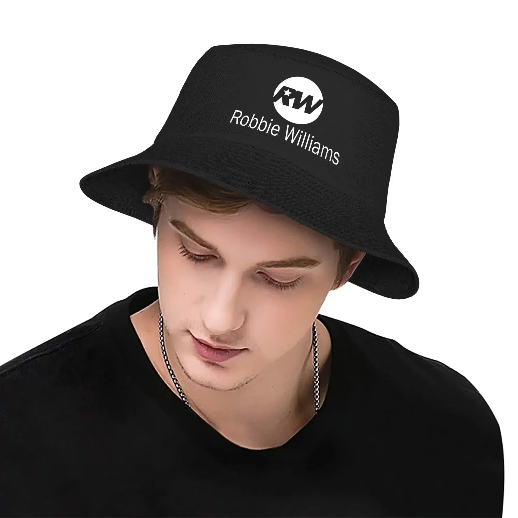 Nouveau Chapeau Bob Robbie Williams Tournée UK 2025 – Casquette de Pêcheur Hawaïenne pour Couple, Chapeau de Soleil Décontracté pour la Pêche, Casquette à Motif Original