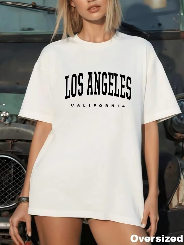 T-shirt ample en coton pour femme