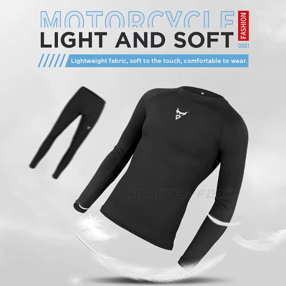 Moteur hommes t-shirt été respirant sous-vêtement thermique ensemble moto hiver chaud longs Johns Motocross chemises et hauts bas costume